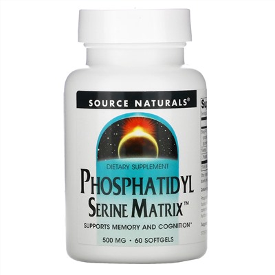 Source Naturals, Phosphatidyl Serine Matrix, 500 mg, 60 Softgels