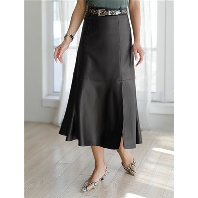 Расклешенная юбка из искусственной кожи