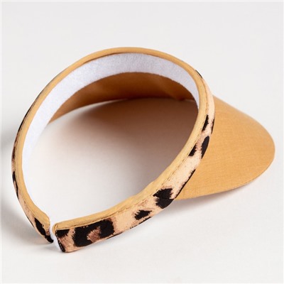 Козырёк женский MINAKU Leopard, коричневый, размер 56-58