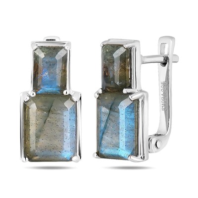 Серьги, лабрадорит, Канада