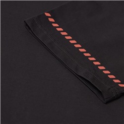 Футболка женская с красным кантом Basic line чёрная, размер 44