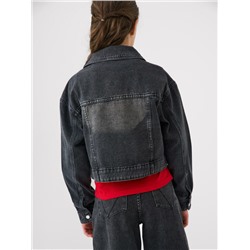 Куртка текстильная джинсовая для девочек