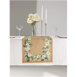 Дорожка на стол Этель Camellia 40×146 см, 100% хлопок, саржа 190 г/м², бежевая