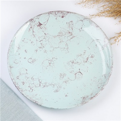 Тарелка Борисовская керамика «Романтика», d=22 см, голубая