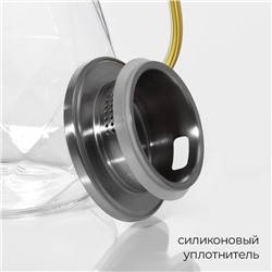 УЦЕНКА Кувшин с металлической крышкой "Богема. Грани" 1,8 л