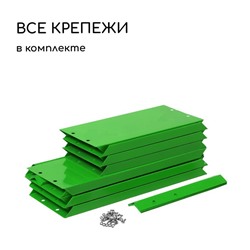 Клумба оцинкованная, 2 яруса, d=60–80 см, высота бортика 30 см, ярко-зелёная, Greengo