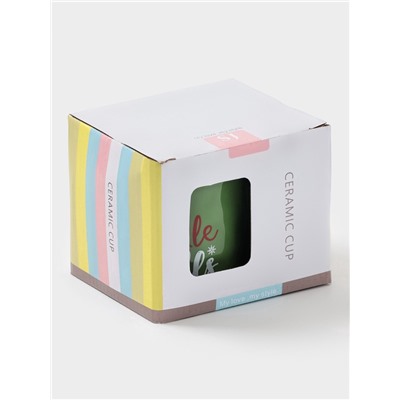 УЦЕНКА Кружка новогодняя «Ёлочка», 300 мл, 15×9.6×8 см, керамика, зелёная