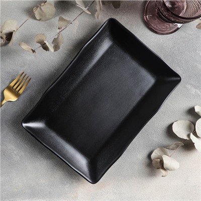 Блюдо для подачи «Чёрный Восток», 25.5×17.2×3 см, пластик, чёрное