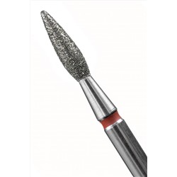 Manita Professional Фреза алмазная пламя острое для аппаратного маникюра 856.104.243.080.023 ФАП-2.3-8М, красная насечка, ø 2,3 мм, 5 шт. KRISTALLER, 1231185