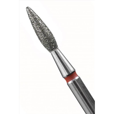 Manita Professional Фреза алмазная пламя острое для аппаратного маникюра 856.104.243.080.023 ФАП-2.3-8М, красная насечка, ø 2,3 мм, 5 шт. KRISTALLER, 1231185