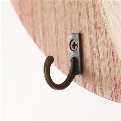 Настенные крючки декоративные «Абстракция. Горы. Цветок», дерево, 1.5×23.4×22.5 см