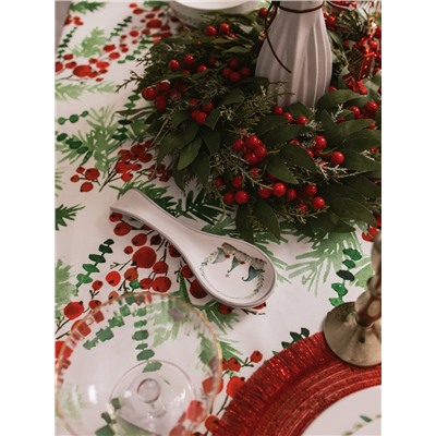 Подставка под ложку новогодняя Доляна «Домашние гномики», 22.3×7.1×2.5 см, доломит, белая