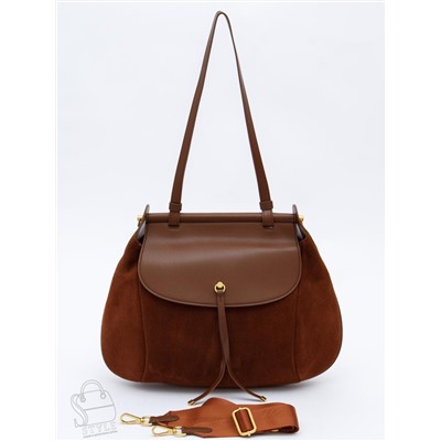 Сумка женская кожаная 1044M brown Polina&Eiterou