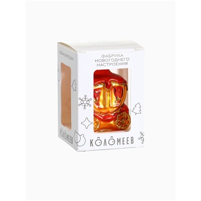 Ёлочное украшение «Карета» h=6 см