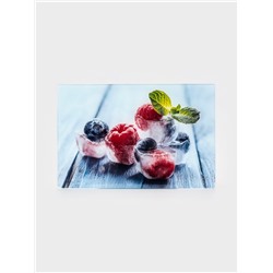 Доска разделочная Доляна «Ледяная свежесть», 30×20 см, стекло