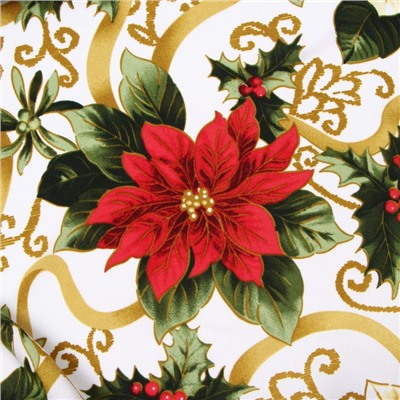 Комплект штор для кухни с подхватами «Доляна. Праздничные украшения», 2 шт., белые, 145×180 см