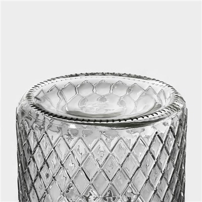 Банка для хранения сыпучих «Премиум», 850 мл, 11×12 см, с металлической крышкой, стекло