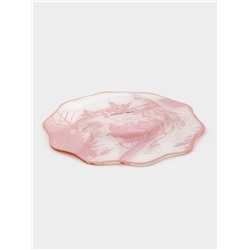 Десертная тарелка новогодняя Доляна «Новогодние забавы», d=20.5 см, h=1.5 см, стекло, белая, красная