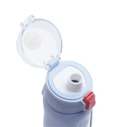 Бутылка для воды, 400 мл, 19.5×7×5.2 см, стеклянная, голубая