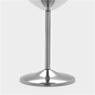 Бокал для вина Magistro, 500 мл, 21×9.5 см, нержавеющая сталь, серебряный