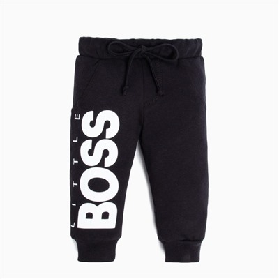 Брюки детские «Крошка Я» Little Boss, рост 80-86 см, чёрные