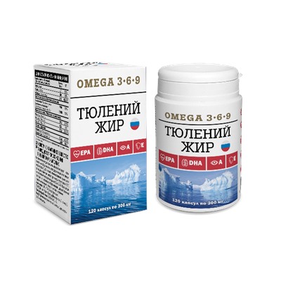 Тюлений жир в капсулах omega 3-6-9 120 капс.