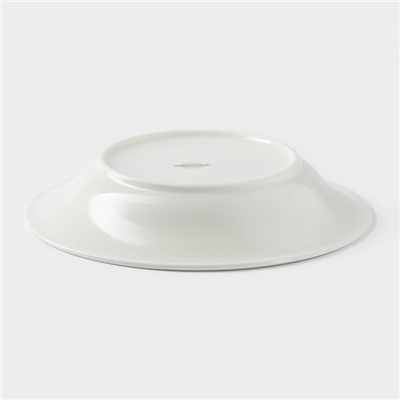 Тарелка глубокая Magistro La Perle, 580 мл, d=22 см, утолщённый край, фарфор, белая