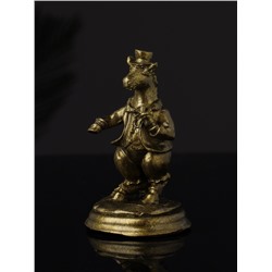 Фигурка гипс «Конь на пьедестале», 9.5 см, латунь
