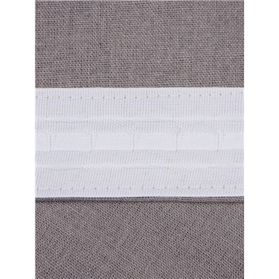 Шторы для кухни «Этель» ECO, 130(±6)×180 см - 2 шт., подхваты - 2 шт., серые