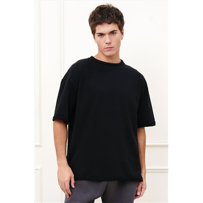 Мужская футболка оверсайз из футера двухнитки Happyfox