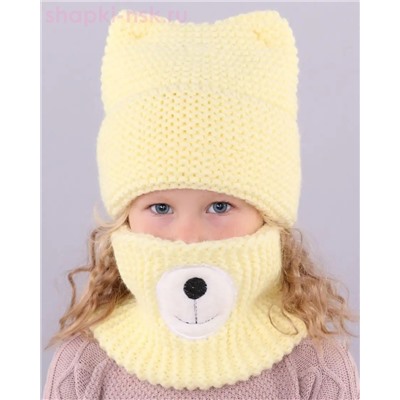 18-11-L Комплект для девочки флис (шапка+снуд) (48-50)