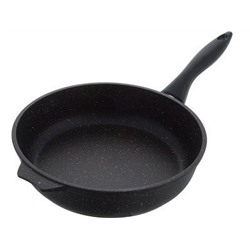 Сковорода 18см.h6.5 АП гранит black, несъёмная бакелитовая ручка