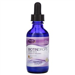 Life-flo, Biotin Drops, For Healthy Hair & Nails, Natural Vanilla Flavor, 10,000 mcg , 2 fl oz (60 ml)