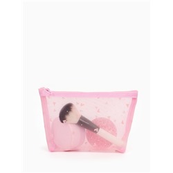 Косметичка женская Little love, с рисунком, на молнии, розовая