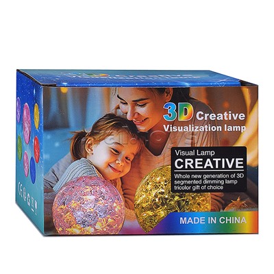 Светильник "Хрустальный шар" (в ассортименте) в коробке