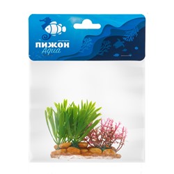 Растение искусственное аквариумное, на подставке под камень, 14×11×7 см