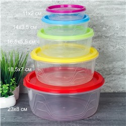 Салатник круглый 5 штук / 8055-5 /уп 36/300,600,1000,1800,2900