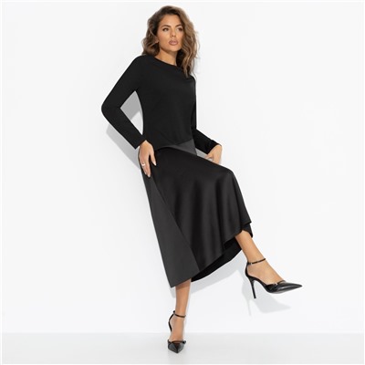 Платье комбинированное, Нежная утонченность