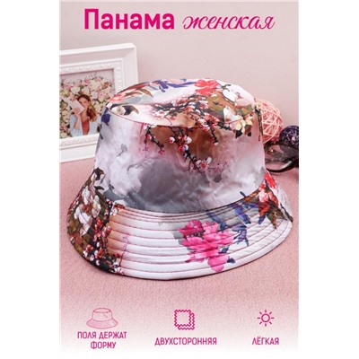 Панама женская GL410 (Белый_коричневый)