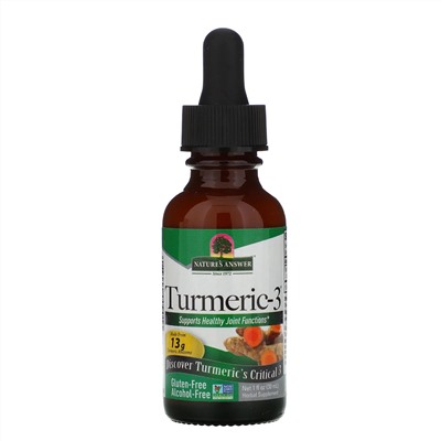 Nature's Answer, Turmeric-3, Alcohol-Free, 1 fl oz (30 ml)