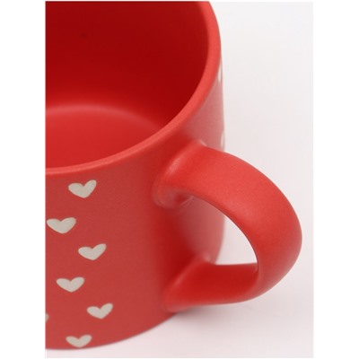 Кружка чайная керамическая «Сердечки», 320 мл, ручная работа