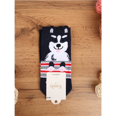 Носки р. 35-40 Собака / L820 /уп 10/1200/ ОДНА ПАРА/ МАРКА