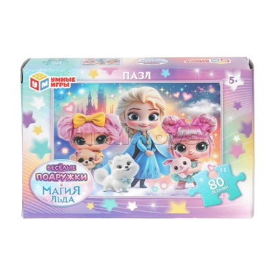 Пазлы 80 "Магия льда и Весёлые подружки"