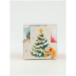 Печенье с предсказанием цветное в подарочной коробке «Улыбок в новом году», 4 шт.