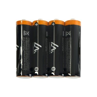 Батарейка солевая Luazon Heavy Duty, AA, R6, спайка, 4 штуки