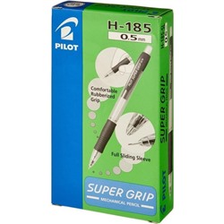 Карандаш механический Pilot Super Grip, 0.5 мм, резиновый упор, чёрный