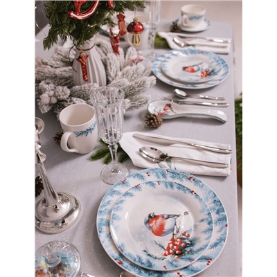 Подставка под ложку новогодняя Доляна «Зимний вечер», 22.3×7.1×2.7 см, доломит, белая