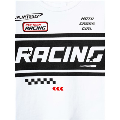 Фуфайка трикотажная для девочек (футболка)