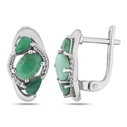 Серьги, изумруд берилл, Атланта