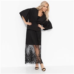 Костюм с юбкой дизайнерский, Очарование момента (элегант, 2 в 1, с поясом)